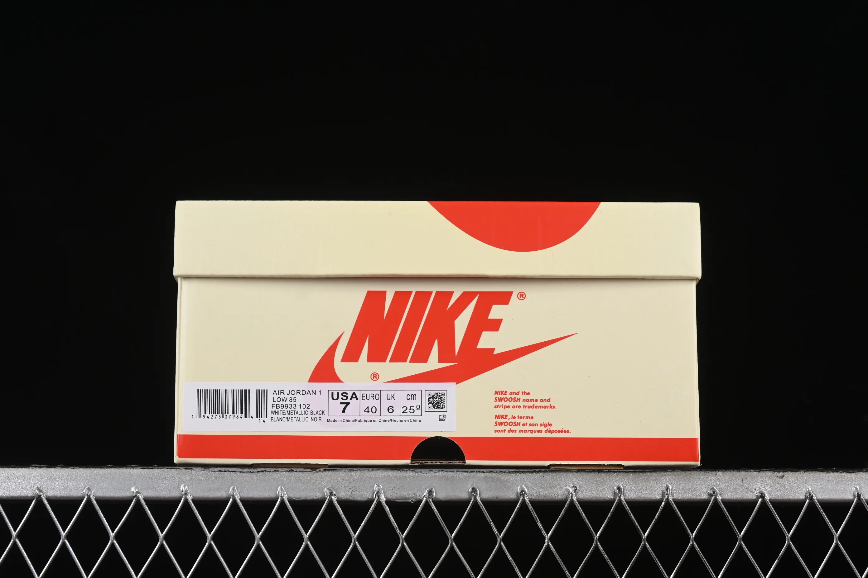 All categories Air Jordan Jordan series basketball shoes Air Jordan 1 Low Z version Air Jordan 1 Low "85 Metallic BLack" AJ1 Joe 1 metallic white and blue FB9933-102